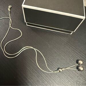 Elegant Silver Necklace with Bead Accents